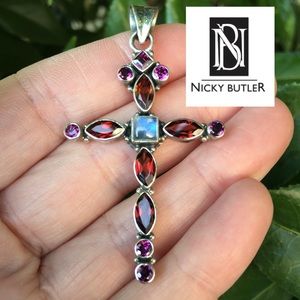 Nicky Bulter Sterling & Gemstone Cross